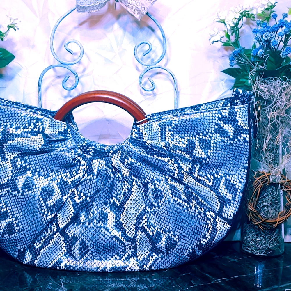 Snakeskin designer purse
